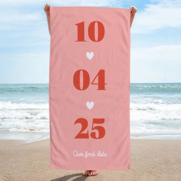 Personalised Date Towel