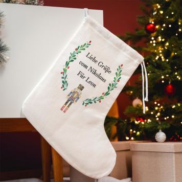 Personalised Christmas Stocking with Symbol and Text - Design
