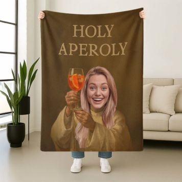 Personalised Face Upload Aperol Blanket