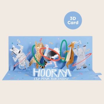 Hula Hoop Layered Greeting Card