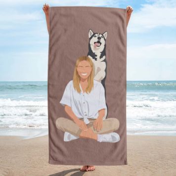 Personalised Illustration Towel