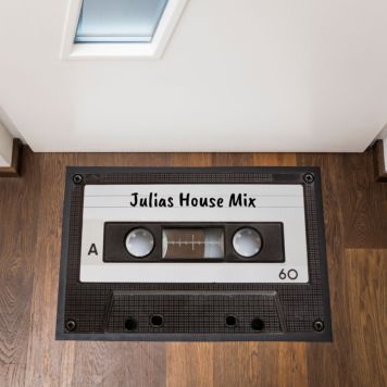 Personalised Cassette Tape Welcome Mat - Design