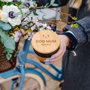 Personalised Reusable Coffee Cup With Custom Text