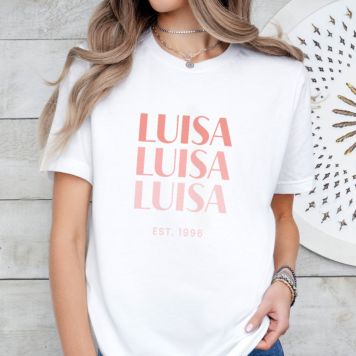 Personalisierbares T-Shirt mit 3 Zeilen - Design
