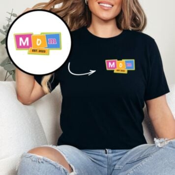 Personalised Mama T-Shirt with Memphis Design