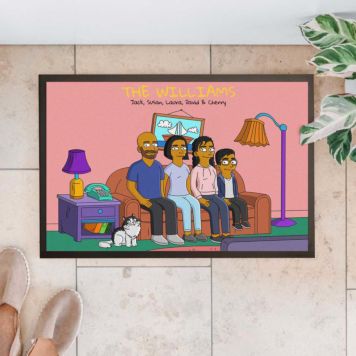 Personalised Cartoon Family Doormat