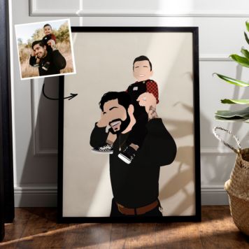 Custom Illustration 2 Person Poster 