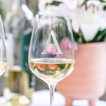 Personalised Monogram Wine Glass - Design