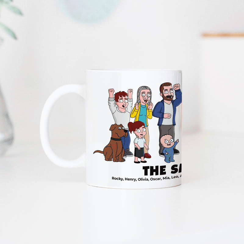 Personalised Family Cartoon Mug
