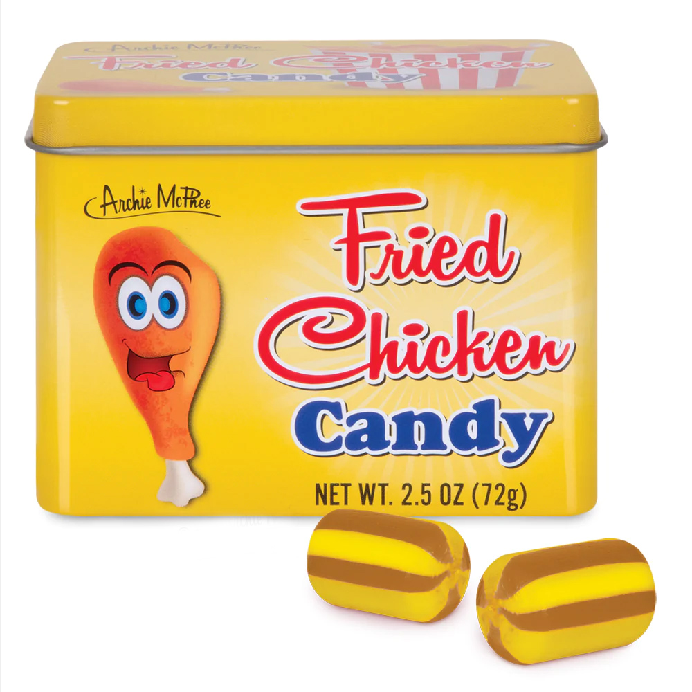 Fried Chicken Candy in a Tin