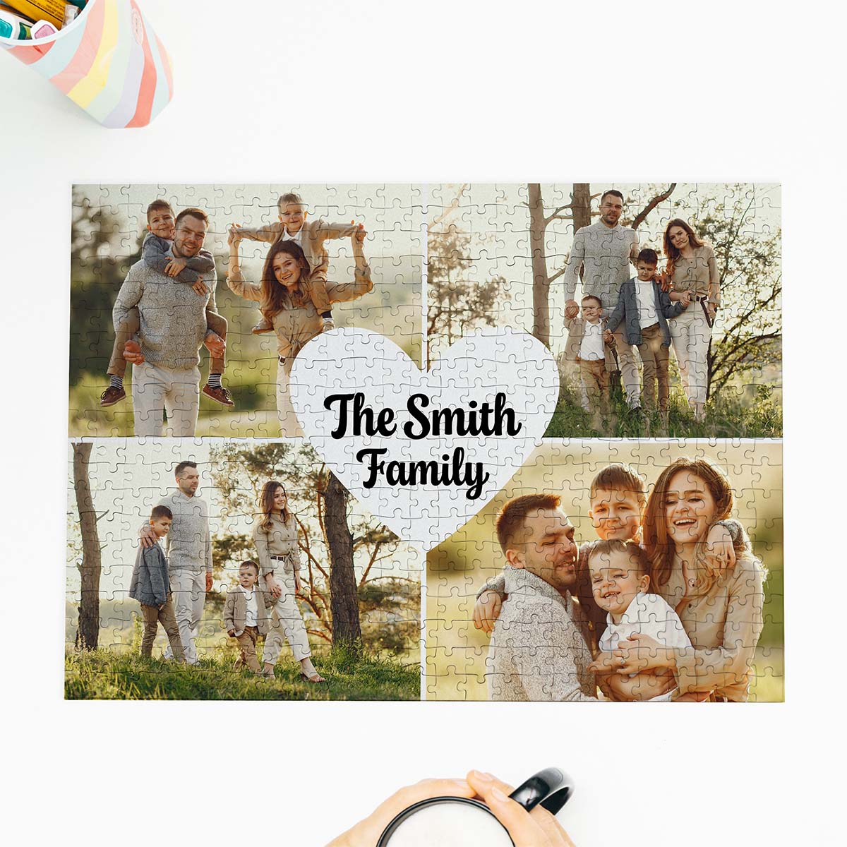 Personalised Puzzle with 4 Photos and Text