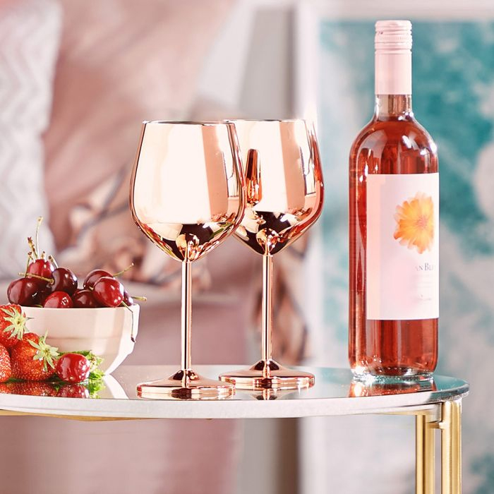 Weingläser Rosé-Gold 2er-Set