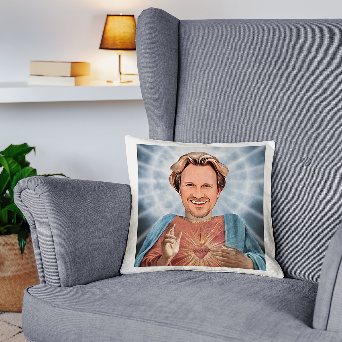 Personalised Saint Yourself Cushion Cover