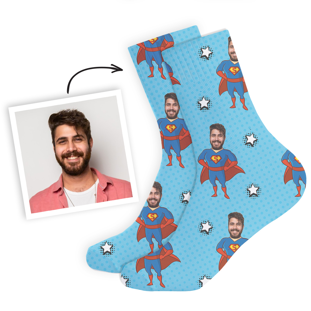 Personalised Superhero Socks