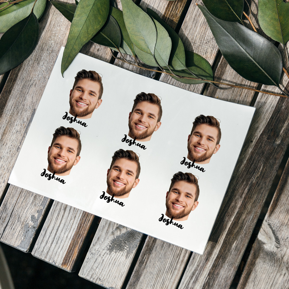 Personalised Face Temporary Tattoos - Pack of 6