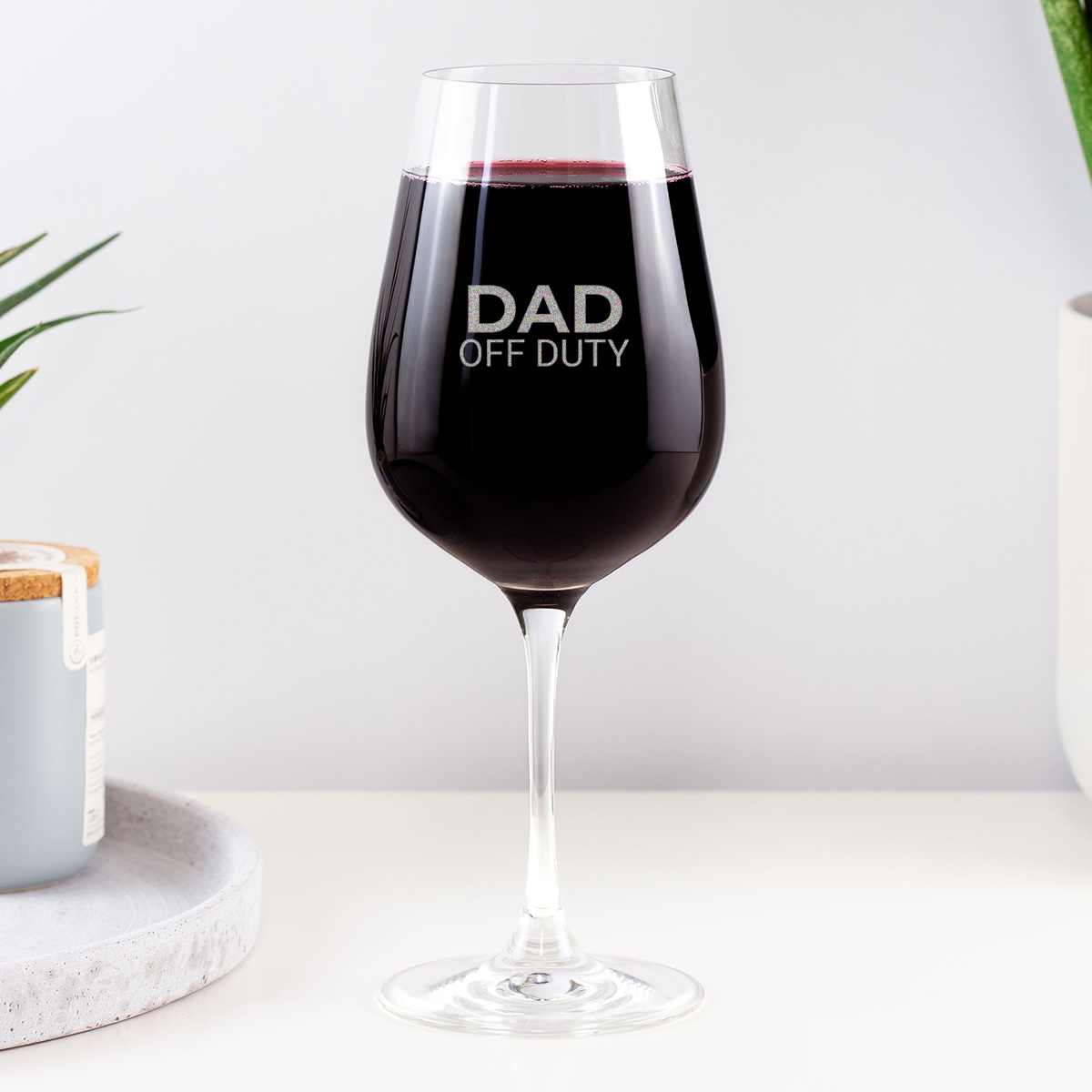 Father's day gifts - personalised wine glass